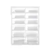 Molde para Uñas de Cristal para Extensión de Uñas Almendra en Forma de U con Papel de Escala Molde para Uñas de Gel sin Papel Caja de 120 Piezas
