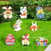 Cartão de Lugar Novo de Páscoa Transfronteiriço Jardim Externo Pátio Ovo de Páscoa Grande Coelho Decoração de Festa de Páscoa