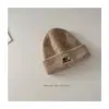 Gorros de Punto Retro Coreanos para Niños para Otoño e Invierno, Ropa para Niños y Niñas, Gorros de Lana Tejidos de Otoño e Invierno