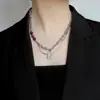 Cadena de clavícula nicho moda fría diseño de moda nacional para hombre retro para mujer sentido de alta gama hip-hop titanio acero chino collar