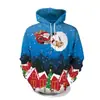 Europa e Estados Unidos cross-border AliExpress coletes quentes de Natal Papai Noel impressão digital 3D casais pulôver casual Wei
