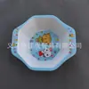 Tazón octogonal binaural de plástico imitación porcelana de melamina para niños, tazón de cena, vajilla infantil de melamina, dibujos animados lindos