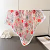 Bufanda Romántica de Seda Estampada de Alta Gama para Primavera y Verano, Bufanda Cuadrada de Seda Artificial, Bufanda Versátil para el Cuello, Pañuelo Cuadrado Pequeño, Pañuelo para la Cabeza, Bufanda para Mujeres