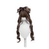 Xingcheng peruca rede vermelha pequena Lolita peruca branco marrom frio rabo de cavalo duplo franja arrumada nova moda cabelo longo cacheado