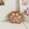 Bolso de felpa para niños de moda 2024 nuevo creativo lindo pata de oso bolso diagonal niñas simple cadena bolso de hombro