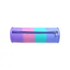 Bolsa de Lápis Cilíndrica de Silicone Casual, Bolsa de Lápis Portátil, Bolsa de Armazenamento de Maquiagem com Zíper, Bolsa de Lápis para Estudante com Logo Imprimível