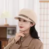 Chapéu de Pescador Outono e Inverno para Mãe Moda Feminina Versátil Macio Confortável Quente À Prova de Frio Gorro de Tricô para Idosos Boné de Beisebol