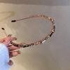 Faixa de Cabeça de Tecido de Luxo Moderna com Zircônia Nova Tendência Moda Coreana Faixa de Cabeça Alta Acessório de Cabelo