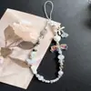 Estilo Ins Verão Sino de Vento com Laço Flor Corrente para Celular Pingente Curto Anti-Perda Câmera CCD Contas Contas de Chave