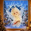 Calcomanías Navideñas de Cristal para Ventanas, Pegatinas de Vidrio