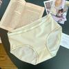 Ropa interior de algodón para bebé de clase A, sencilla y dulce, de algodón para niña, bragas antibacterianas de algodón para estudiantes con cintura y cadera 7A
