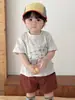 Roupas de Verão para Bebê Menino Conjunto Duas Peças Verão Desenho Animado Cachorrinho Menino Roupa Fina de Manga Curta Shorts Traje Estilo Coreano 2026