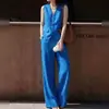 Chaleco de mujer de lujo y alta gama, nuevo estilo de moda de verano 2026, conjunto casual y chic de dos piezas con pantalones de pierna ancha
