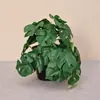 Folhas de begônia artificiais de parede, planta tartaruga miniatura, pequena planta tartaruga, folha de melancia miniatura, planta para micro paisagismo para decoração de parede, planta de folhagem verde em vaso