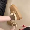 Botas de Neve Femininas Bogs de Pelúcia com Solado Grosso 2026 Novo Outono/Inverno Antiderrapante Versátil Pelúcia à Prova de Vento Quente Sapatos de Algodão