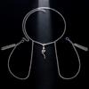 Cadena de pecho con forma de serpiente de diamantes completos de nueva moda transfronteriza, cadena corporal sexy para mujer europea y americana sin perforación, cadena para pezón sexy