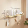 Estante de almacenamiento de pared para dormitorio, habitación de estudiante, litera, cesta colgante de pared sin perforación para aperitivos y artículos varios