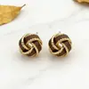 Nuevos Pendientes de Hilo de Esmalte Color Maillard Estilo Vintage para Mujer, No se Desvanecen, Pendientes de Lujo Ligero de Gama Alta, Accesorios para Orejas de Nicho