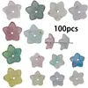 Accesorios para Joyería DIY Polvo Dorado 11mm Flor Flor de Ciruelo Estilo Antiguo Pétalos Acrílicos Flor de Cinco Pétalos Pasador para el Cabello Corona para el Cabello Pendientes