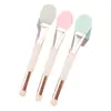 Brocha de silicona para mascarilla facial, cepillo doble para lavar la nariz, cepillo de maquillaje de doble propósito de cerdas suaves, aplicador de brocha para mascarilla facial de barro, belleza belleza maquillaje
