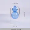 Nuevo Jarrón de Vidrio de Aromaterapia de Colorido Estilo Chino con Forma de Calabaza para Plantas Hidropónicas, Decoración de Escritorio para Sala de Estar, Adorno Difusor de Aroma sin Llama