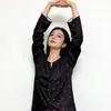 Conjunto de Pijama Feminino Best-Seller Transfronteiriço Europeu e Americano com Estampa de Coração, Seda de Gelo Canelada, Acabamento em Renda e Usável para Mulheres