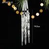 Colgante de Cristal de Hielo Navideño Adorno para Árbol de Navidad Ángel de Acrílico Transparente Luz Decoración de Lujo Utilería para Escena