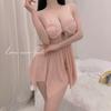 Lingerie sexy desejo puro tentação alça provocante camisola de noite suporte de aço busto pequeno franzido malha paixão pijama sexy