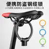 JOHORSE Candado de Cable de Acero para Anillo de Bicicleta Cable de Acero Engrosado Cilindro de Cerradura de Aleación Anillo de Bloqueo Antirrobo para Bicicleta Portátil Personalizado