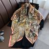 Bufanda cuadrada grande de 90 cm para mujer, estilo occidental, con protector de cuello, decoración exterior, primavera y otoño, nueva moda 2024