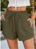 Europeu e Americano 2026 Verão Novo Cruzamento Fronteira Roupas Femininas Amazon Comércio Exterior Cor Sólida Solto Casual Cordão Moda Shorts para Mulheres