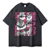 Camisetas de Shanks Vintage Lavadas Camiseta de Anime One Piece Overs