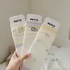 Calcetines Finos de Primavera para Mujer, Calcetines Flojos hasta la Mitad de la Pantorrilla en Morado, Moda Coreana Estilo Ins con Etiquetas de Tela Lindas, Calcetines Flojos Estilo Universitario