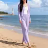 Moda Casual de Primavera 2026 para Mujer Conjunto de Color Sólido Chaqueta Cardigan Versátil Pantalones Rectos Conjunto de Dos Piezas