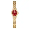Reloj de Pulsera Mia Myar para Mujer Retro Pequeño Dorado Exquisito Elegante Simple Correa de Acero Reloj Digital de Disco de Cuarzo para Mujer