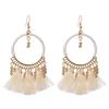Pendientes de Borla para Turismo Yunnan Dali Lijiang Pendientes Largos Bohemia Distintivos Joyería con Colgante de Hoja para el Cabello