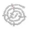Cadena de Cuentas Cruzadas Hip-Hop Transfronterizo Europeo y Americano con Zirconita Cúbica Mezclada Collar Joyería de Moda Personalizada para Hombre Personalización