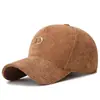 Estilo Coreano Ins Pana Bordado Letra D Visera Curva Pico de Pato Sombrero Otoño Invierno Versátil Copa Dura Gorra de Béisbol de Moda Venta al por Mayor