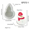 Molde de silicone para vela de árvore de natal de papai noel, pinha, série de natal, boneco de neve, feriado, faça você mesmo, molde decorativo