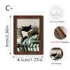 Enfeite de porta-retrato mini gato preto criativo transfronteiriço, decoração de mesa, placa decorativa para casa estilo de cura de cafeteria