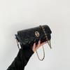 Bolso de axila Texeled para mujer 2023 Otoño Nueva Moda Bolso de hombro de cadena rómbica Bolso cuadrado pequeño Estilo occidental Bolso cruzado