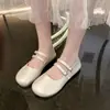 Zapatos Mary Jane de Hada Estilo Francés de Moda para Mujer 2026 Nuevo Estilo Zapatos Planos de Una Sola Correa para Falda Primavera/Otoño Hebilla Versátil