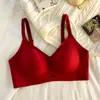 Sutiã Sem Costura para Mulheres, Push-up, Levanta, Anti-Queda, Respirável, Sem Costura, Bojo Fixo 3D, Roupa Íntima Feminina Sem Aro