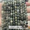 Piedra de hierba verde natural cuentas de piedra anfíbol verde facetadas sueltas para pulsera DIY semi-terminada accesorios de joyería material al por mayor