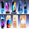 Trofeo de cristal directo de fábrica letras resina metal madera maciza trofeo creativo medalla de mármol venta al por mayor personalizado