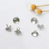 Agulha de Cobre Galvanizado Sem Ponta Tampa Olho de Ovelha Acessórios para Joias Artesanais DIY Bandeja de Contas Tampa de Pérola Pingente Redondo