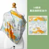 Bufanda Cuadrada de Seda de Morera Perlada de Lujo Ligero de 90 cm para Mujer Estilo Ins Elegante y Fácil de Combinar Bufanda de Seda Borde Enrollado a Mano Chal Decorativo