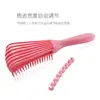 Pente Amazon para modelar cabelo liso massagem cabelo cacheado fofo formato de oito garras pente ao longo das nervuras do cabelo pentear
