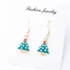 Brincos Europeus e Americanos de Venda Quente Transfronteiriça Brincos da Série de Natal Moda Simples Desenho Animado do Papai Noel Ganchos de Orelha Pingentes de Orelha Atacado
