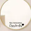 BRUP Espejo Decorativo Adhesivo de Mensaje Bonito Estilo Ins Artístico ZN5742C